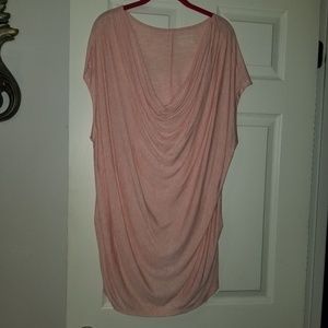 Cap sleeve cowl neck